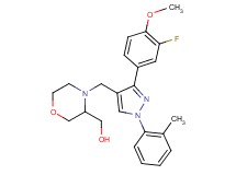 (4-{[3-(3-fluoro-4-methoxyphenyl)-1-(2-methylphenyl)-1H-pyrazol-4-yl]methyl}-3-morpholinyl)methanol