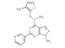 N,1-dimethyl-N-[(3-methyl-2-thienyl)methyl]-6-(3-pyridinyl)-1H-pyrazolo[3,4-d]pyrimidin-4-amine