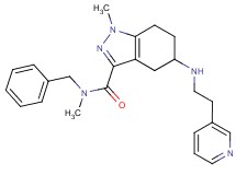 N-benzyl-N,1-dimethyl-5-{[2-(3-pyridinyl)ethyl]amino}-4,5,6,7-tetrahydro-1H-indazole-3-carboxamide