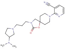 2-(3-{3-[3-(dimethylamino)pyrrolidin-1-yl]propyl}-2-oxo-1-oxa-3,8-diazaspiro[4.5]dec-8-yl)nicotinonitrile