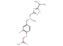 2-(2-chloro-4-{[[(5-isopropyl-1,2,4-oxadiazol-3-yl)methyl](methyl)amino]methyl}phenoxy)acetamide
