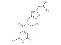 N-ethyl-N-[(5-isobutyl-1,2,4-oxadiazol-3-yl)methyl]-6-methyl-2-oxo-1,2-dihydropyridine-4-carboxamide
