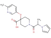 4-[(6-methylpyridin-3-yl)oxy]-1-[2-(1H-pyrrol-1-yl)propanoyl]piperidine-4-carboxylic acid