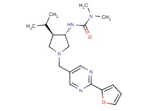 N'-((3S*,4R*)-1-{[2-(2-furyl)-5-pyrimidinyl]methyl}-4-isopropyl-3-pyrrolidinyl)-N,N-dimethylurea