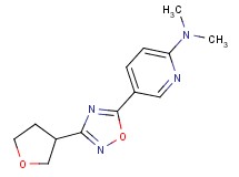 N,N-dimethyl-5-[3-(tetrahydrofuran-3-yl)-1,2,4-oxadiazol-5-yl]pyridin-2-amine
