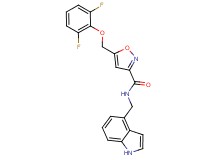 5-[(2,6-difluorophenoxy)methyl]-N-(1H-indol-4-ylmethyl)-3-isoxazolecarboxamide