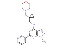 1-methyl-N-{[1-(4-morpholinylmethyl)cyclopropyl]methyl}-6-(3-pyridinyl)-1H-pyrazolo[3,4-d]pyrimidin-4-amine