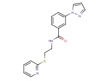 3-(1H-pyrazol-1-yl)-N-[2-(2-pyridinylthio)ethyl]benzamide