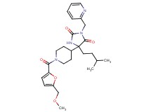 5-{1-[5-(methoxymethyl)-2-furoyl]-4-piperidinyl}-5-(3-methylbutyl)-3-(2-pyridinylmethyl)-2,4-imidazolidinedione