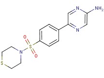 5-[4-(thiomorpholin-4-ylsulfonyl)phenyl]pyrazin-2-amine