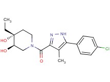 (3R*,4R*)-1-{[5-(4-chlorophenyl)-4-methyl-1H-pyrazol-3-yl]carbonyl}-4-ethylpiperidine-3,4-diol