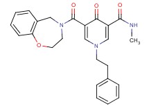 5-(2,3-dihydro-1,4-benzoxazepin-4(5H)-ylcarbonyl)-N-methyl-4-oxo-1-(2-phenylethyl)-1,4-dihydro-3-pyridinecarboxamide