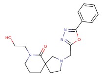 7-(2-hydroxyethyl)-2-[(5-phenyl-1,3,4-oxadiazol-2-yl)methyl]-2,7-diazaspiro[4.5]decan-6-one
