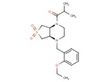 (4aS*,7aR*)-1-(2-ethoxybenzyl)-4-isobutyryloctahydrothieno[3,4-b]pyrazine 6,6-dioxide