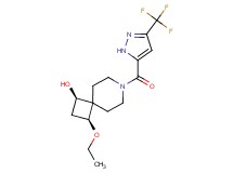 (1R*,3S*)-3-ethoxy-7-{[3-(trifluoromethyl)-1H-pyrazol-5-yl]carbonyl}-7-azaspiro[3.5]nonan-1-ol