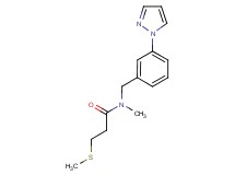 N-methyl-3-(methylthio)-N-[3-(1H-pyrazol-1-yl)benzyl]propanamide