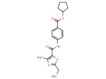 cyclopentyl 4-{[(2-ethyl-4-methyl-1,3-oxazol-5-yl)carbonyl]amino}benzoate