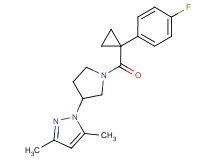 1-(1-{[1-(4-fluorophenyl)cyclopropyl]carbonyl}-3-pyrrolidinyl)-3,5-dimethyl-1H-pyrazole