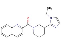 2-{[3-(1-ethyl-1H-imidazol-2-yl)-1-piperidinyl]carbonyl}quinoline