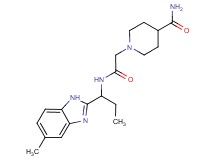 1-(2-{[1-(5-methyl-1H-benzimidazol-2-yl)propyl]amino}-2-oxoethyl)-4-piperidinecarboxamide