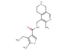 4-ethyl-5-methyl-N-[(3-methyl-5,6,7,8-tetrahydro-2,7-naphthyridin-4-yl)methyl]-3-thiophenecarboxamide