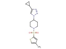 4-(4-cyclopropyl-1H-1,2,3-triazol-1-yl)-1-[(4-methyl-2-thienyl)sulfonyl]piperidine