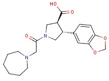 (3S*,4R*)-1-(azepan-1-ylacetyl)-4-(1,3-benzodioxol-5-yl)pyrrolidine-3-carboxylic acid