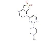 (4aR*,7aS*)-1-[2-(4-methylpiperazin-1-yl)pyrimidin-4-yl]octahydrothieno[3,4-b]pyrazine 6,6-dioxide