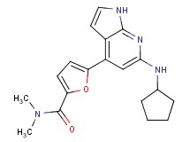 5-[6-(cyclopentylamino)-1H-pyrrolo[2,3-b]pyridin-4-yl]-N,N-dimethyl-2-furamide