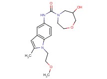 6-hydroxy-N-[1-(2-methoxyethyl)-2-methyl-1H-indol-5-yl]-1,4-oxazepane-4-carboxamide