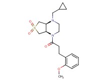 (4aR*,7aS*)-1-(cyclopropylmethyl)-4-[3-(2-methoxyphenyl)propanoyl]octahydrothieno[3,4-b]pyrazine 6,6-dioxide