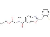 ethyl N-{[2-(2-fluorobenzyl)-1,3-benzoxazol-6-yl]carbonyl}-N-methylglycinate