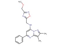 N-{[3-(methoxymethyl)-1,2,4-oxadiazol-5-yl]methyl}-2,3-dimethyl-5-phenylpyrazolo[1,5-a]pyrimidin-7-amine