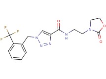 N-[2-(2-oxo-1,3-oxazolidin-3-yl)ethyl]-1-[2-(trifluoromethyl)benzyl]-1H-1,2,3-triazole-4-carboxamide