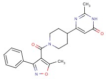 2-methyl-6-{1-[(5-methyl-3-phenylisoxazol-4-yl)carbonyl]piperidin-4-yl}pyrimidin-4(3H)-one
