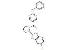 5-{[2-(5-fluoro-1H-benzimidazol-2-yl)-1-pyrrolidinyl]carbonyl}-N-phenyl-2-pyrimidinamine