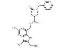 N-[(2-ethyl-3,5-dimethyl-1H-indol-7-yl)methyl]-5-oxo-1-(pyridin-3-ylmethyl)pyrrolidine-3-carboxamide