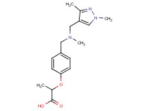 2-(4-{[[(1,3-dimethyl-1H-pyrazol-4-yl)methyl](methyl)amino]methyl}phenoxy)propanoic acid
