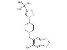 4-(4-tert-butyl-1H-1,2,3-triazol-1-yl)-1-[(6-methyl-1,3-benzodioxol-5-yl)methyl]piperidine