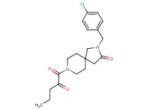 2-(4-chlorobenzyl)-8-(2-oxopentanoyl)-2,8-diazaspiro[4.5]decan-3-one