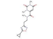 N-[2-(5-cyclopropyl-1,2,4-oxadiazol-3-yl)ethyl]-N,1,3-trimethyl-2,6-dioxo-1,2,3,6-tetrahydro-4-pyrimidinecarboxamide