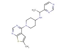 1-(6-methylthieno[2,3-d]pyrimidin-4-yl)-N-(1-pyrimidin-4-ylethyl)piperidin-4-amine