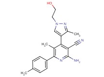 2-amino-4-[1-(2-hydroxyethyl)-3-methyl-1H-pyrazol-4-yl]-5-methyl-6-(4-methylphenyl)nicotinonitrile