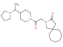 2-(2-oxo-2-{4-[1-(1-pyrrolidinyl)ethyl]-1-piperidinyl}ethyl)-2-azaspiro[4.6]undecan-3-one