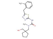 N-{[1-(hydroxymethyl)cyclopentyl]methyl}-N-methyl-N'-[5-(2-methylbenzyl)-1,3,4-thiadiazol-2-yl]urea