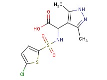 {[(5-chloro-2-thienyl)sulfonyl]amino}(3,5-dimethyl-1H-pyrazol-4-yl)acetic acid