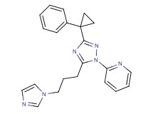 2-[5-[3-(1H-imidazol-1-yl)propyl]-3-(1-phenylcyclopropyl)-1H-1,2,4-triazol-1-yl]pyridine