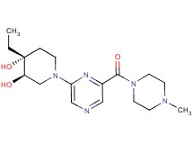 (3R*,4R*)-4-ethyl-1-{6-[(4-methylpiperazin-1-yl)carbonyl]pyrazin-2-yl}piperidine-3,4-diol