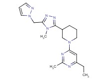 4-ethyl-2-methyl-6-{3-[4-methyl-5-(1H-pyrazol-1-ylmethyl)-4H-1,2,4-triazol-3-yl]piperidin-1-yl}pyrimidine