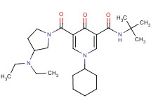 N-(tert-butyl)-1-cyclohexyl-5-{[3-(diethylamino)-1-pyrrolidinyl]carbonyl}-4-oxo-1,4-dihydro-3-pyridinecarboxamide